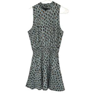 cupcakes and cashmere Sleeveless Animal Print Blue Jumper Size‎ Small